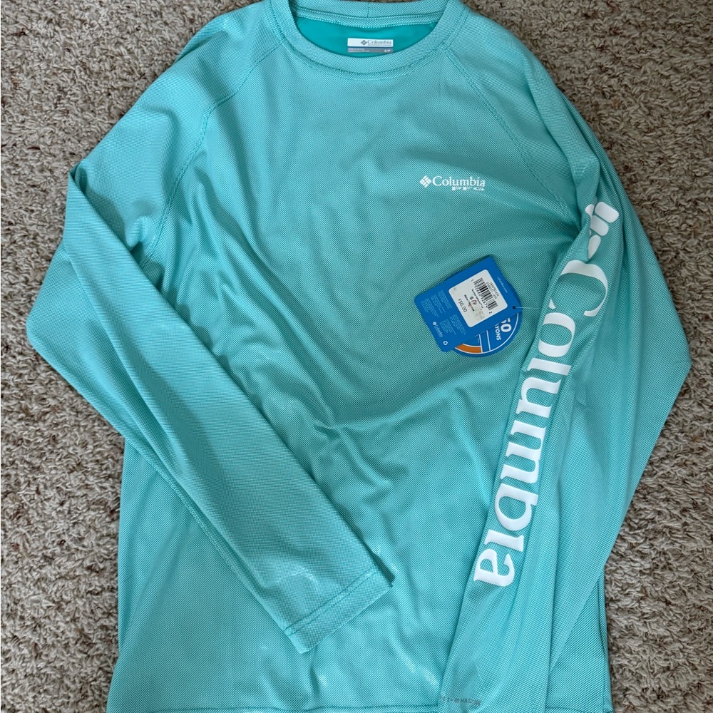 Columbia Teal Long Sleeve Shirt